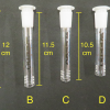 Glass Male Down Stem - 14mm Diameter 8,10 or13 cm